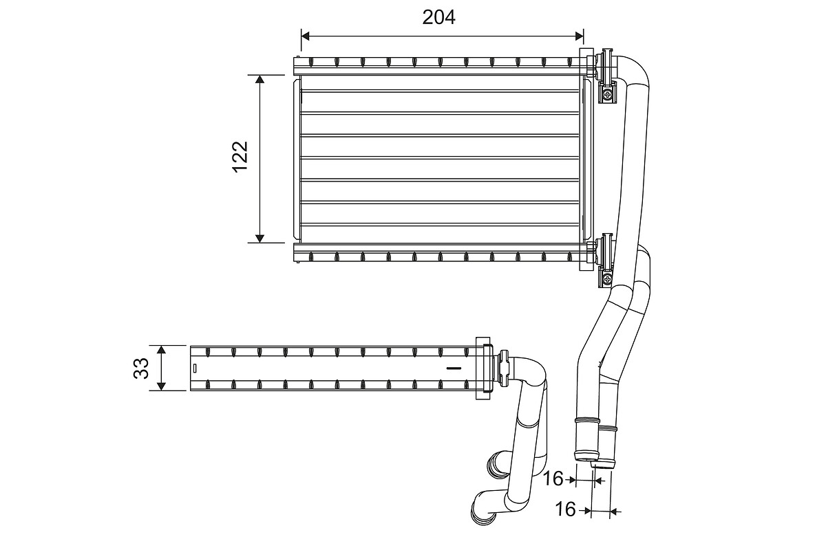 Heat Exchanger, interior heating - 811535 VALEO